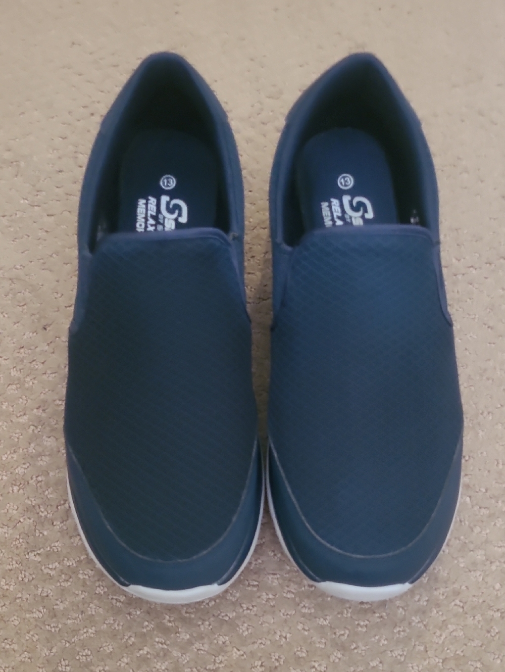 Men’s Skechers Sport Memory Foam Relaxed Fit Ultra Pillars Navy Blue Size 13